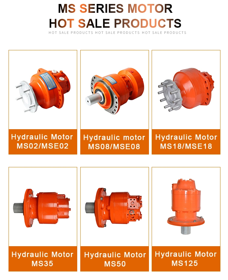 Helm Tower Replace Poclain Ms Ms18-2-111-F12-2A50 Hydraulic Drive Radial Piston Shaft Motor Single Double Speed